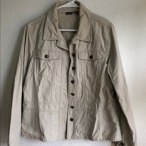North Crest  Tan Utility Jacket Jean 1x
